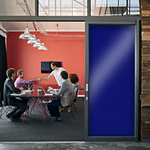 Película Autoadhesiva Opaca y Ocultadora para Ventana y Cristales, Anti Miradas del Exterior, Azul Noche, Anchura 1,52 m, en Rollo