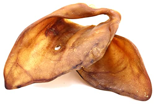 BREERs Getrocknete Schweineohren XXL für Hunde 2 Kg aus eigener Deutscher Herstellung, Kauartikel für Groß & Klein, Kauartikel aus Schwein, Hundeleckerli getreidefrei, Kausnack, Leckerli Hund