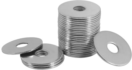 Unterlegscheiben M8 Große, FOMGIIN Beilagscheiben Edelstahl A2 V2A 304, Karosseriescheiben DIN9021 / ISO7093, Unterlegscheibe M8 x 30mm 20 Stück, Metallscheiben für Schrauben & Muttern & Gewindestange