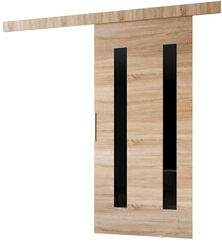 MINIO go for it - Schiebetür Komplettset CLEAN H, 76 cm Breit, Schiebetüren, Wandmontage, Schiebetürsystem, Zimmertüren - Sonoma Eiche