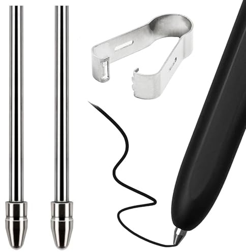 ANBOO S Pen Tips Kompatibel mit Samsung S Pen, 2 Stück Titanlegierung Spitzen, Robuste Spitze Kompatibel mit Samsung S/S9 Pencil (mit Clip) (C)