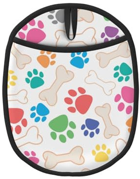 Patte et os de Chien, Maniques, maniques résistantes à la Chaleur, maniques de Cuisine en Silicone antidérapantes