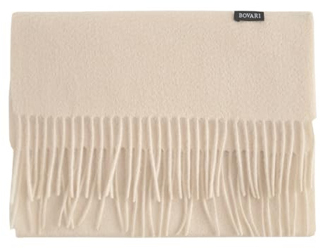Bovari Kaschmir Schal Damen – 100% Kaschmir/Cashmere – Premium Qualität – klassisch/elegant/zeitlos - 180 x 31 cm - viele Farben