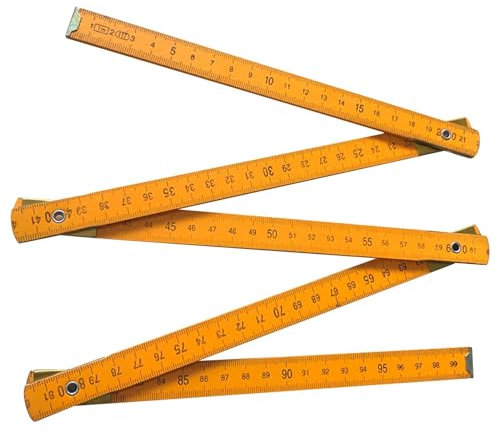 Metro Plegable De Madera - Metro Plegable De Madera 1m | Regla Plegable De Carpintero De Madera | Regla De Medición De Madera De 1 Metro Para Carpinteros | Regla De Escala Métrica, Regla De Medición,