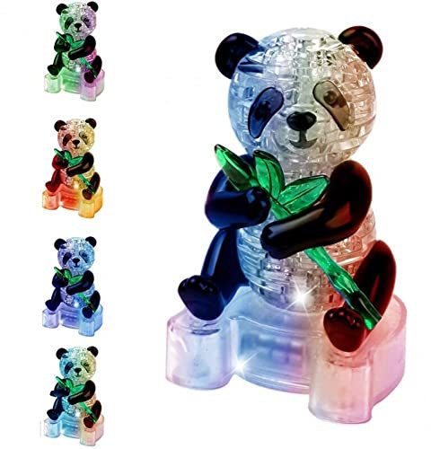 Muteitt 3D-kristall-Panda-Puzzle Für Erwachsene, Niedliches Tiermodell, Montageblöcke, Spielzeug Leichter Basis, Kindergeschenk Für Jungen Und Mädchen