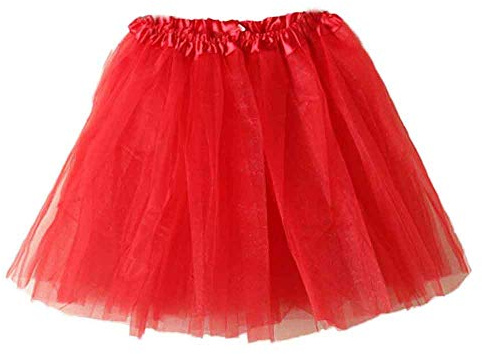 Jupe en tulle pour femme - Bleu - Jupe courte - En tulle - Vert - Rose - Costume de carnaval - Tutu de ballet - Costume de carnaval, rouge, taille unique