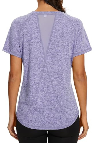 Gyabnw Gym Toppar Kvinnor Träning Yoga Löpning Topp Snabbtorkande Sport T-Shirt Dam Rund hals Kortärmad T-skjorta