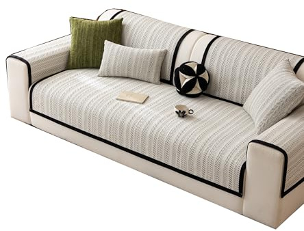 ZeugLung Sofa Couch überzug, Sofabezug, Couchbezug überwurf, Sofa Bezug Decke rutschfest (Schwarz, 90x120cm/35x47, 1PCS)