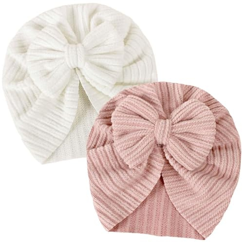 LECTNORE Neugeborenen-Babymütze, weiche, Dehnbare Baby-Turban-Mütze, Säuglings-Mädchen-Jungen-Mütze, Kindergarten-Krankenhaus-Mütze für Neugeborene, Kleinkinder