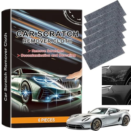 6 Pack Nano Sparkle Cloth Car Scratch Remover Set,Nano Ma/gic Cloth Scratch Remover Cloth,Nano Sparkle Cloth for Car Scratches,Car Scratch Repair Kit,Easy Polishing,for All Kinds of Vehicle Models