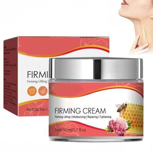 Crème Raffermissante Pour Le Cou,Anti Double Menton,Soins Pour Le Cou Et Le Décolleté Creme,Crème Anti-âge Pour Le Cous,Huile Corporelle Liftante Au Collagène,Créme Anti-Rides Pour Femme Et Homme (1)