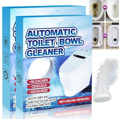 24PCS Toilet Bowl Cleaner Tablets - Heavy Duty Toilet Descaler,Freshens and Cleans Toilet, Limescale Remover Toilet Bowl Cleaner, Strong Stain Remover