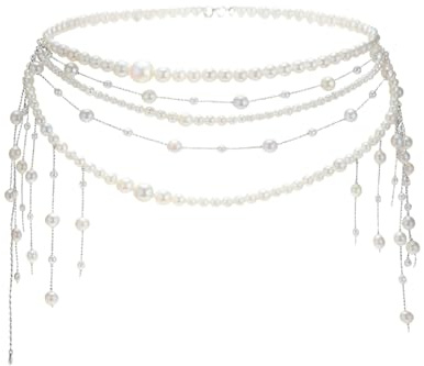 Elegant Pearl Waist Chain Belt for Women-Pearl Belt, Body Chain,Tassel Design, Bridal and Wedding Dresses