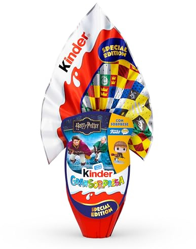 Kinder GranSorpresa Maxi Harry Potter, Uovo di Pasqua Kinder 2026 di Finissimo Cioccolato al Latte con Sorpresa Funko Pop Harry Potter, 220 g