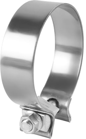 Orivin Abrazadera de escape universal de acero inoxidable de 83 mm para coche, moto, uso industrial (83 mm)