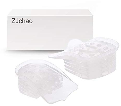 Silicone Talonnettes, Insertions de 5 Couche Gel Augmentation Coussinet de Talon Botte Chaussure Souple Anti-dérapante Masculines 1 Paire Hauteur Réglable Semelles orthopédiques