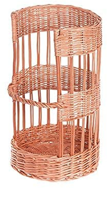 e-wicker24 Chariot huche à pain, présentoir baguettes, corbeille baguette ronde (Ø:35 H60)