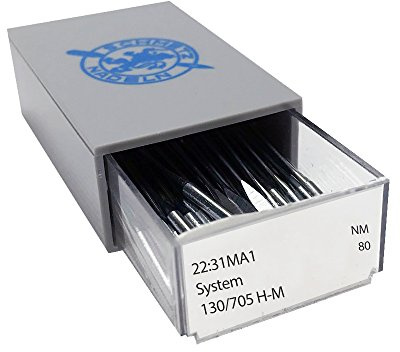Chrom Schmetz Microtex Haushalt Nähmaschine Nadeln, Größe 80/12, Bulk