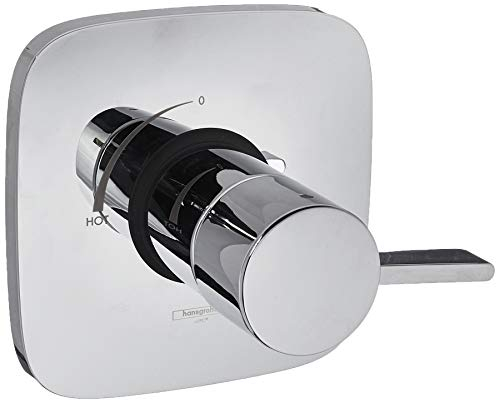hansgrohe Ecostat E Modern Upgrade Easy Control Pressure Balance Shower Valve Trim in Chrome, 15718001