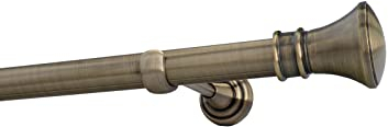 Sento 25mm Gardinenstange Vorhangstange 1-läufig Wandmontage Messing Antik 240 cm Pryma
