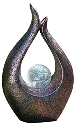 spot on dealz® Garden Sculpture & Statues Solar Lights Outdoor Garden Ornaments 47cm Contemporary Style Decorations Statue Solar Powered White Light LED Decoration Bronze