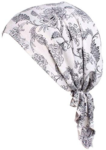 YONKOUNY Turbante Quimioterapia Sombrero Cancer Impresión Algodón Gorro Quimio Bandana Unisex Para Pérdida De Cabello, Oncológicos (Negro#3)