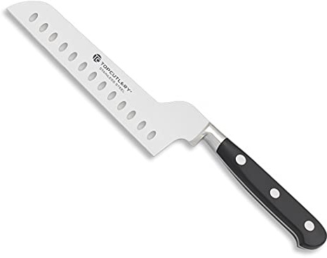 Top Cutlery - Cuchillo Profesional Cortar Queso, Mango de Polioximetileno, Hoja Alveolada de 17 cm, Acero Inox.