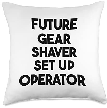 Future Gear Shaver Set Up Operator Throw Pillow