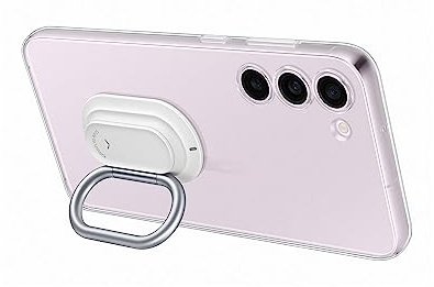 Samsung Clear Gadget Smartphone Case EF-XS916 für Galaxy S23+, Handy-Hülle, Standfuß, Durchsichtig, Kratzfest, Fingerhalterung, Ringhalter, Transparent