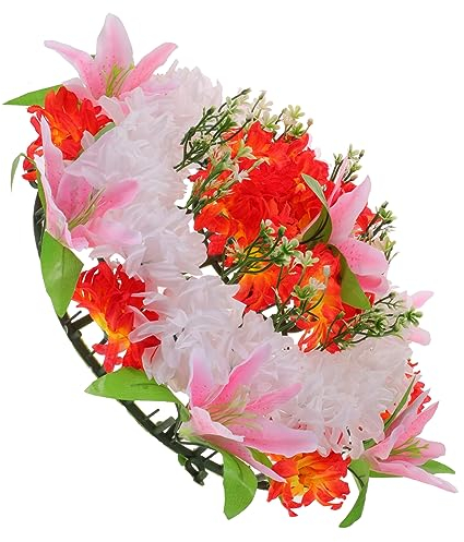 Garneck Künstlicher Blumenkranz Friedhof Grabkranz Aus Langlebigem Material Lebensecht Gestalteter Opferkranz Für Beerdigung Und Trauerfeier Klein Und Pflegeleicht