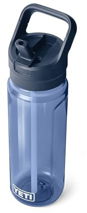 YETI Yonder 750 ml/25 oz Water Bottle with Yonder Straw Cap, Navy