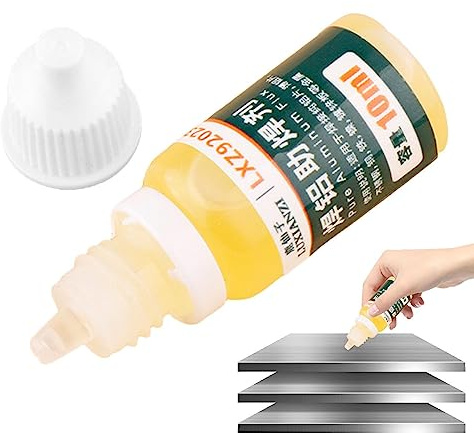 Pekoluta Fundente de Soldadura de Aluminio, Soldadura de Aluminio líquido Clean de 10 ml para soldar, Suministros de Soldadura para Aluminio Cobre Batería Estaño Hierro Hojas galvanizadas Acero