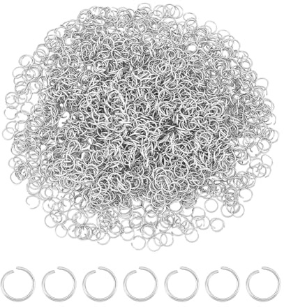 UNICRAFTALE 1000 Stück Biegeringe 5 mm Reparatur Offene Ringe Springen Runde Biegeringe Offnen Schmuckherstellung Ringe Metall Kettenringe Für DIY Armband Ohrring Halsketten