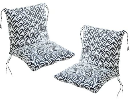Yahbrra 2er Set Niedriglehner Auflagen Set Stuhlauflage 40 * 80cm Sitzkissen Niederlehner Gartenstühle Sitzauflagen Stuhlkissen Abnehmbarem Rückenlehne Auflage (Color : P, Size : 40 * 80CM(2 Pieces))