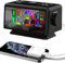 Euakee Reloj Despertador Digital para Dormitorio, Luces Nocturnas RGB Dinámicas Coloridas, Pantalla de Dígitos Multicolor, Regulable, Cargador USB, Radio Reloj FM para Dormilones Profundos (Negro)