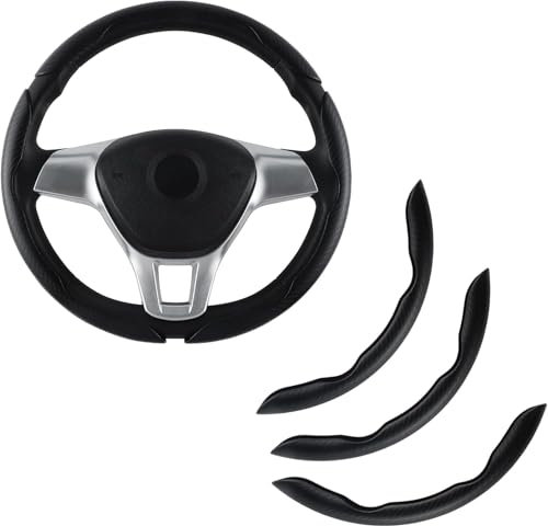 EINESIN 3x Coprivolante in Fibra di Carbonio Antiscivolo, Design Segmentato a Farfalla, Universale per il 99% delle Auto, Protezione e Rivestimento