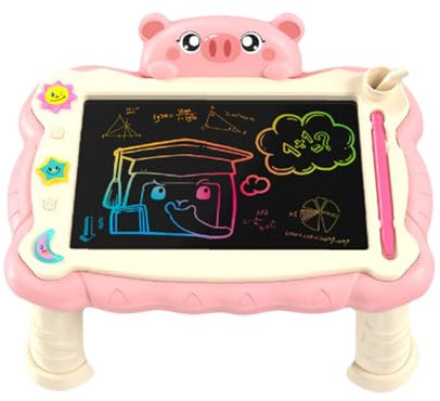 Opilroyn Tableta de Escritura LCD - Tablero de Dibujo Infantil - Pizarra Reutilizable con Soporte para Aprendizaje y Arte en Hogar, Escuela y Viajes
