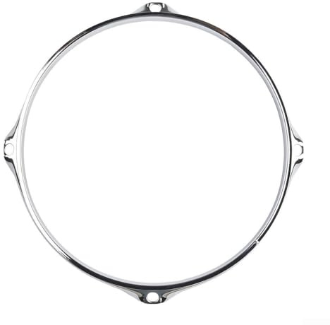 Robuster Zink-Legierung Snare Drum Hoop Felgenschutz für 10 11 12 Zoll Trommeln, Ersatz Drum Hoop Ring für die Aufrechterhaltung des Trommelsound (25,4 cm 4 Löcher)