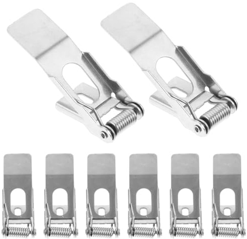SEWACC 8 Pcs Recessed Light Clips for Downlight Panel Lamps Spring Retaining Clips Metal Clips for Ceiling Spotlights and Hallway Lighting Fixtures