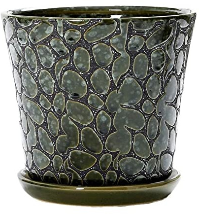 YRYRYW Ceramica fioriera fiorire pentole Extra Grandi succulente pianta succulenta pianta di Cactus Ceramica fioriera Geometrica Decorativa Interno Bonsai Cacti Fiore pentola con Fori di drenaggio