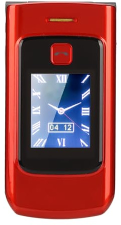 Téléphone à clapet, Mobile Compact à Double écran, Conception en Alliage de Zinc avec Un Son Clair, numérotation Facile et Performances fiables pour Les Personnes âgées, la