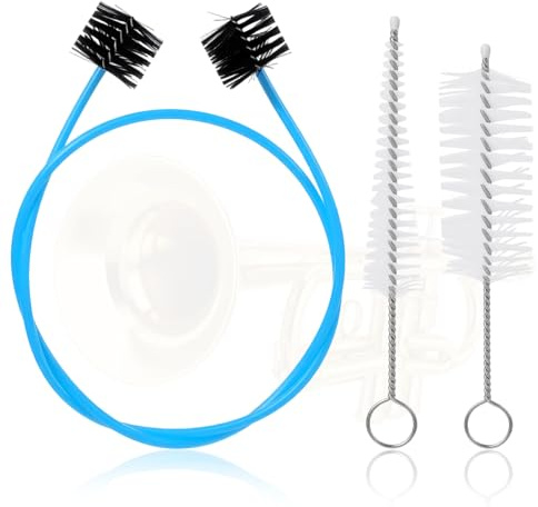 Trompete Reinigung Pflege Kit,Reinigungsbürsten für Blechblasinstrumente,Reinigungsbürsten für Blechblasinstrumente mit Mundstück,Trumpet Cleaning Kit,die Wartung und Pflege von Musikinstrumenten