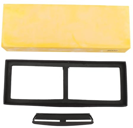 Pierre à Aiguiser Couteaux 3000 Grits, Pierre à Affûter en Oxyde d’Aluminium avec Base Antidérapante - Finition Miroir, Durable, Pour Cuisine et Outils de (Céréales 5000)