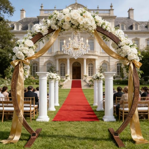 Arche de Mariage extérieure,Ronde,Arche de Jardin for cérémonie,Bois,pour cérémonie de Mariage, fête, Demande en Mariage,décoration de Jardin,de Plage et de forêt