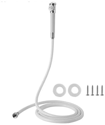 Handhållet duschhuvud i rostfritt stål för båtar – PVC-munstycke med 2,5 m slang, marin, infälld design för utomhusduschar, perfekt för yachter och husbilar