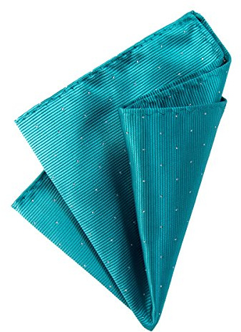 DonDon Herren Hanky 25 x 25 cm edles Einstecktuch für feierliche und besondere Anlässe mit silbernen Punkten
