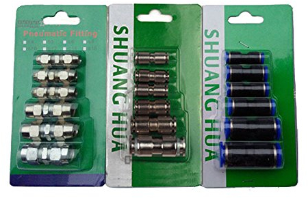 Druckluftschlauch-Adapter, gerade, pneumatische Steckverbinder, 3 Stück