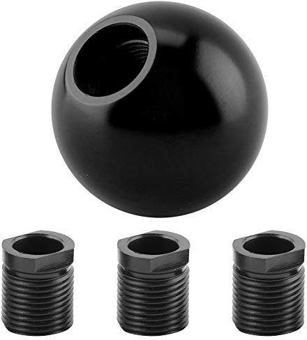 EBTOOLS Gear Knob Round-Car Gear Shift Knob,Universal Manual Knob Round Ball Shape(Black)