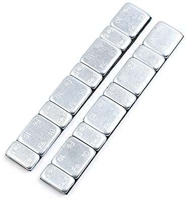sourcing map 2 Stück Klebegewichte Streifen 2,1 Unzen Hinterrad für Motorrad 124 x 18 mm