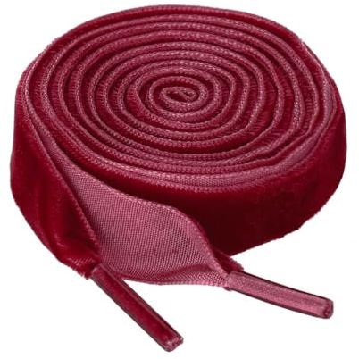 sourcing map Lacets plats en velours de 1,5 cm de large pour chaussures de sport, bottes, rouge vin, 180cm/71